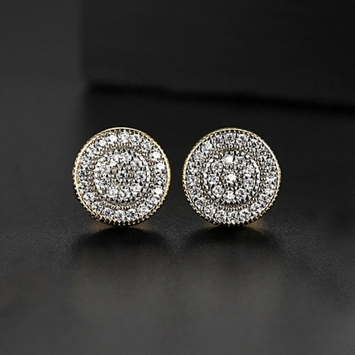 Small Round Stud Earrings 