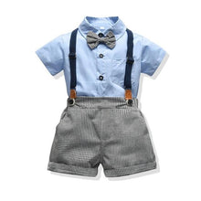 Load image into Gallery viewer, Boys 4PCS Gentleman Bowtie Overall
