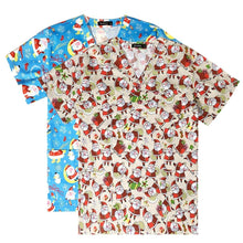 Load image into Gallery viewer, Unisex Scrub Tops Christmas Print

