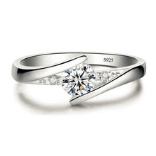 Load image into Gallery viewer, White Gold Plated Wedding Engagement Ring
