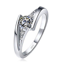 Load image into Gallery viewer, White Gold Plated Wedding Engagement Ring
