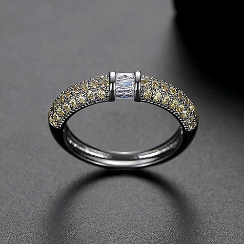 Cubic Zircon Paved Ring