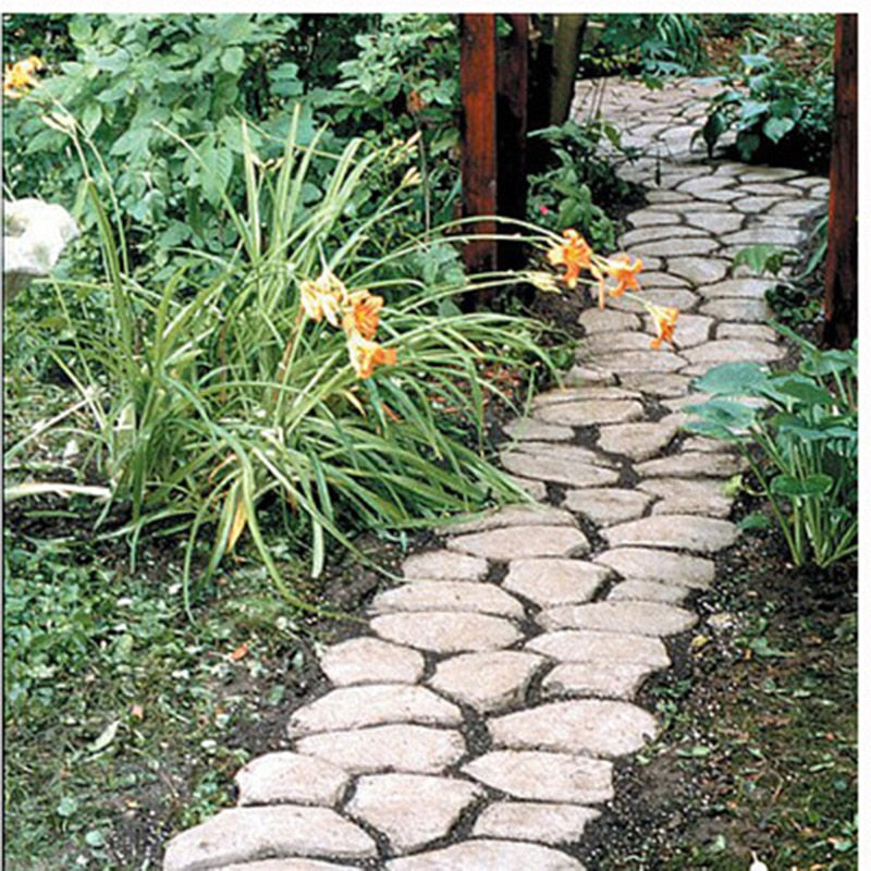 Concrete Stepping Stone Molds  Reusable, DIY Paver Pathway Maker for  Gardens, Walkways, Outdoor Patios, & Driveway Edging - Yahoo Shopping