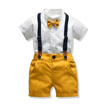 Load image into Gallery viewer, Boys 4PCS Gentleman Bowtie Overall
