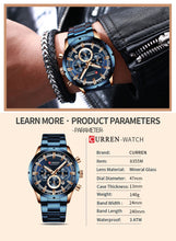 Load image into Gallery viewer, CURREN Men&#39;s Chronograph Waterproof Watch
