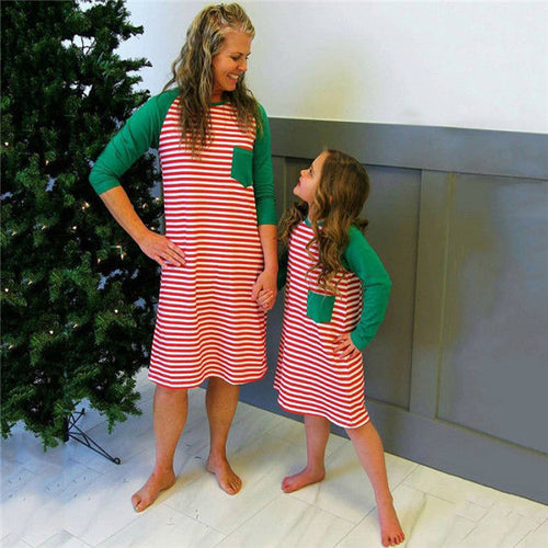 Mother Daughter Family Matching Christmas Dress